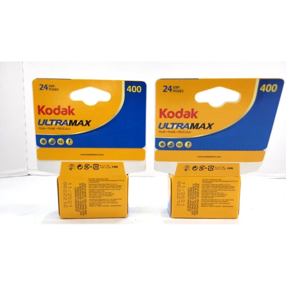 Lot(2) Kodak Ultramax 400 35mm Color Negative Film, 24 Exposure NIB expire 11/21